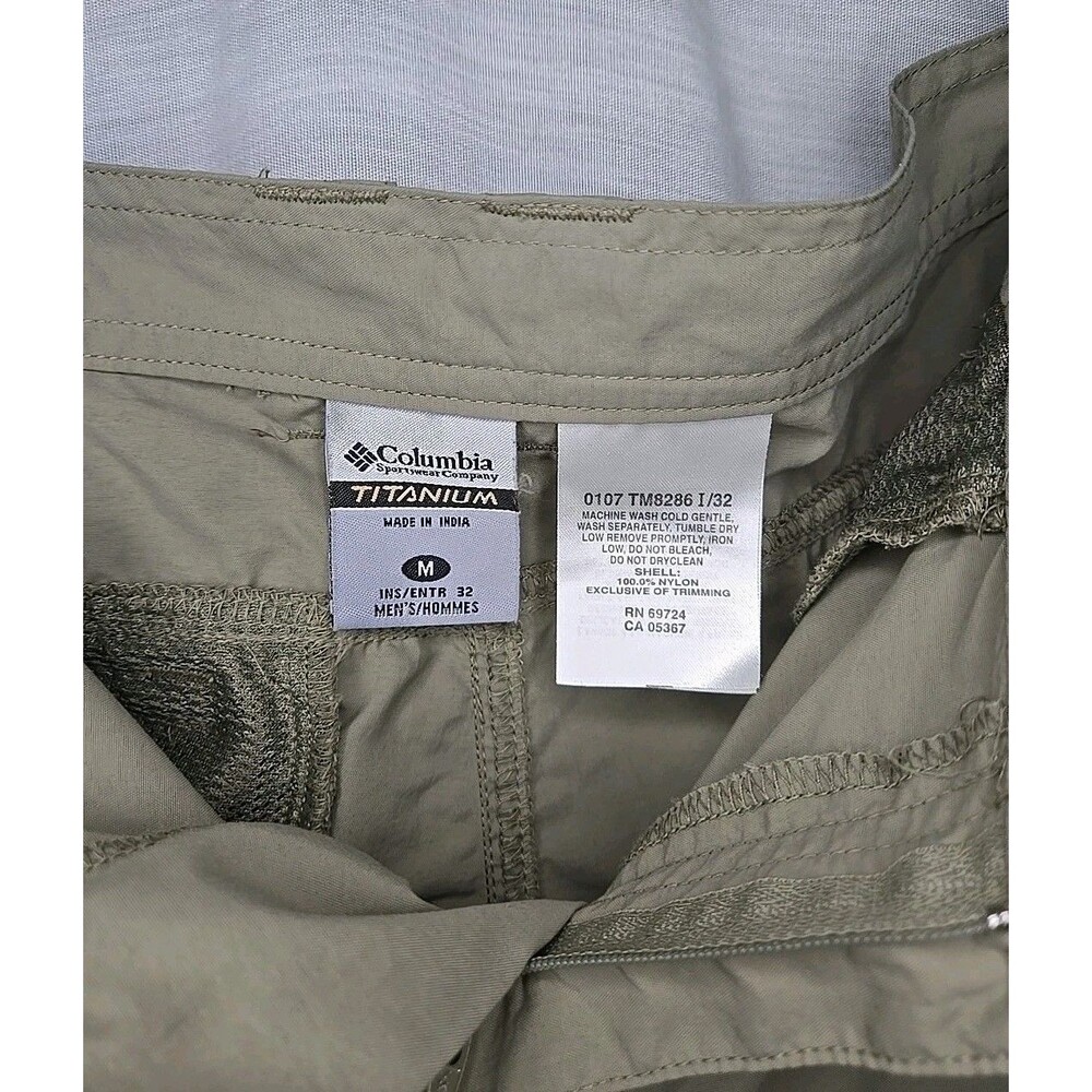 Columbia Sportswear Titanium Lightweight Cargo Hiking Pants, Sz Med 34", Khaki - Picture 10 of 10